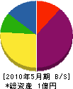 京都住設 貸借対照表 2010年5月期