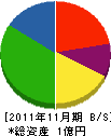 桜井組 貸借対照表 2011年11月期