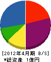 宇田川土建 貸借対照表 2012年4月期