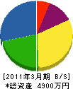 清竹産業 貸借対照表 2011年3月期