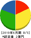松原工務店 貸借対照表 2010年6月期