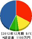 田代緑香園 貸借対照表 2012年12月期