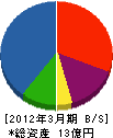 抜海運送 貸借対照表 2012年3月期