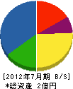 田口土木 貸借対照表 2012年7月期