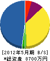 松本建設 貸借対照表 2012年5月期