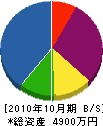 三晃商事 貸借対照表 2010年10月期