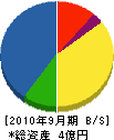 タナ鐵工 貸借対照表 2010年9月期