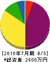 池田社寺 貸借対照表 2010年7月期