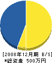 渡辺表具店 貸借対照表 2008年12月期