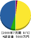 池田工務店 貸借対照表 2008年7月期