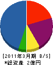 堀田トーヨー住器 貸借対照表 2011年3月期