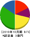 田辺設備 貸借対照表 2010年10月期