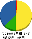 永島工業 貸借対照表 2010年9月期