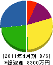 日本国土開発 貸借対照表 2011年4月期