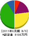 大塚組 貸借対照表 2011年6月期
