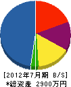 新井組 貸借対照表 2012年7月期