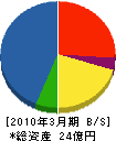 阪電工 貸借対照表 2010年3月期
