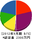 亀田内装 貸借対照表 2012年9月期
