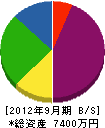 鶴田機工 貸借対照表 2012年9月期