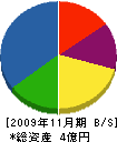 西日本電工 貸借対照表 2009年11月期