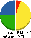 小田桐建設 貸借対照表 2010年12月期