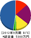 橋本設備工業 貸借対照表 2012年9月期