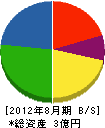 東京設備工業 貸借対照表 2012年8月期
