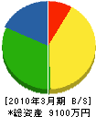 大井工務店 貸借対照表 2010年3月期