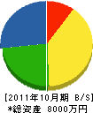 斎藤電気工事店 貸借対照表 2011年10月期