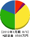 安井電工 貸借対照表 2012年3月期