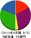 宮本工業 貸借対照表 2012年9月期