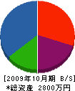 谷元組 貸借対照表 2009年10月期