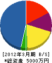 松山地下開発 貸借対照表 2012年3月期