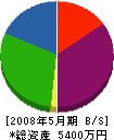 コジマ電業 貸借対照表 2008年5月期