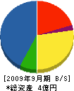 タナ鐵工 貸借対照表 2009年9月期