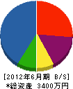 圓谷建設 貸借対照表 2012年6月期