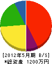 田中忠重畳店 貸借対照表 2012年5月期
