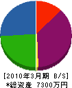 河内設備工業 貸借対照表 2010年3月期