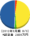新井電気工事 貸借対照表 2012年9月期