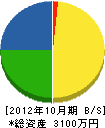 渡邊工業 貸借対照表 2012年10月期