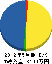 木村塗装 貸借対照表 2012年5月期