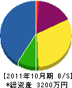 川村電気商会 貸借対照表 2011年10月期