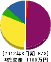 松井設備 貸借対照表 2012年3月期