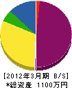 松井設備 貸借対照表 2012年3月期 松井設備 貸借対照表 2012年3月期