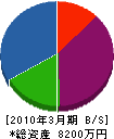 日本ボンド技建 貸借対照表 2010年3月期 日本ボンド技建 貸借対照表 2010年3月期