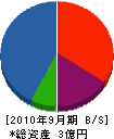 藤原工業 貸借対照表 2010年9月期