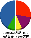 丸勇建設 貸借対照表 2008年3月期