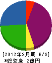 中川建設 貸借対照表 2012年9月期