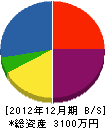 石川建築設計工房 貸借対照表 2012年12月期