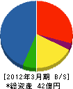椿本バルクシステム 貸借対照表 2012年3月期